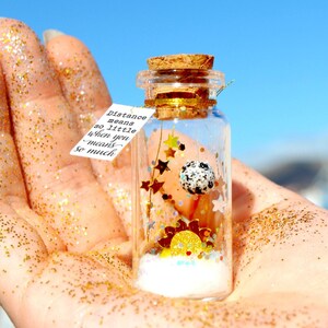 long distance relationship gift for boyfriend Always under the same Sky Deployment Miles apart Army wife Military Card Message in a bottle immagine 5