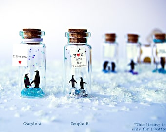 Valentines Day gift for Boyfriend Penguin Gift personalized anniversary Gifts for him gift for Girlfriend Lesbian Gift I love you gift Card