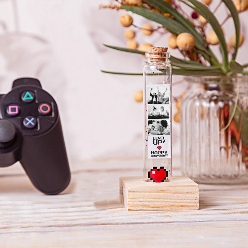 Anniversary gift for boyfriend Gift I love CHU. Anniversary Gift for Men. gift For Girldfriend. I choose You Gift for Him Pixel Heart Gaming image 2