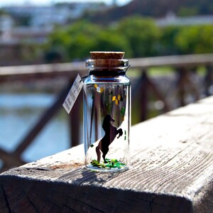 Horse Gift. Unique gift Horse. Make it happen. Wild & free Message in a bottle. Miniatures. Personalised Gift. Funny Card. Motivational Card image 4