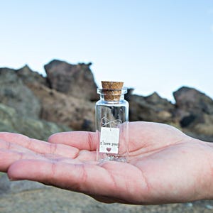 I love you Gift. Message in a bottle. Valentine&#39;s Day Gift for Girlfriend. Personalised Gift for Him. Gift For Boyfriend Love Card Valentine