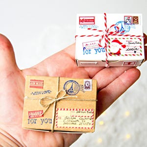 gift packaging Tiny Packages Thoughtful Gifts Packaging for bottle's message Personalised gift Valentine World's Smallest Package Miniature