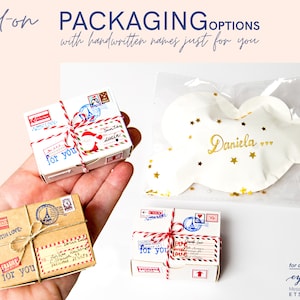 Verpackung Miniatur-Postpaket. Verpackung für Flaschenpost. Personalisiertes Geschenk. Miniatur-Überraschung. Romantisch.