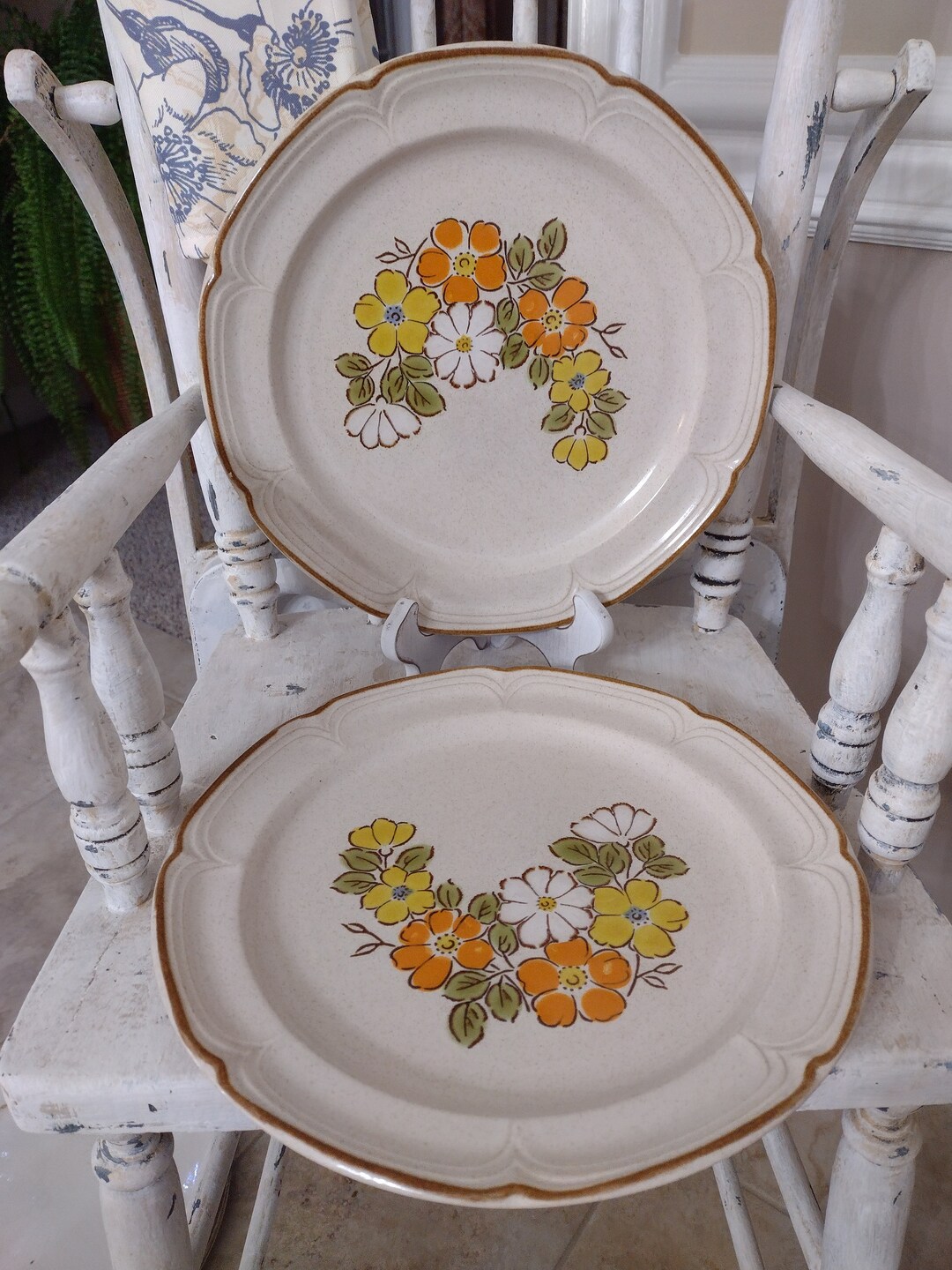 Baroque Hearthside Stoneware - Spring Garden - Dinner Plates - Set of 2 ...