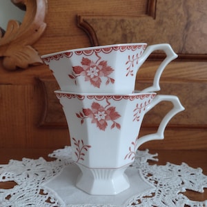 Vintage Independence Ironstone Castleton Japan Bittersweet Tea Cups - Set of 2