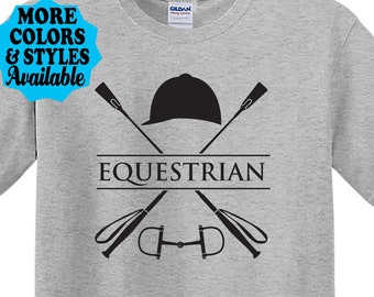 Horse Shirt, Equestrian Crest, Equestrian T-Shirt, Horse Gift, Horseback, English Horse Riding, Horse Show, Jumper