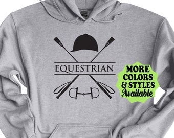 Horse Hoodie, Equestrian Crest, Equestrian Hoodie, Horse Sweatshirt, Horseback, English Horse Riding, Horse Show, Jumper