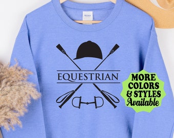 Horse Sweatshirt, Equestrian Crest, Equestrian Hoodie, Horse Sweatshirt, Horseback, English Horse Riding, Horse Show, Jumper