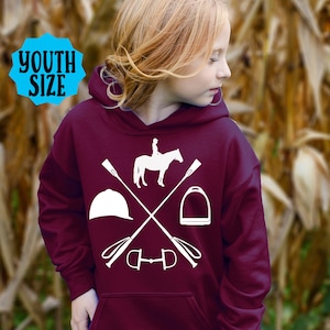 Girl&#39;s Equestrian Hoodie: Horse Riding Design