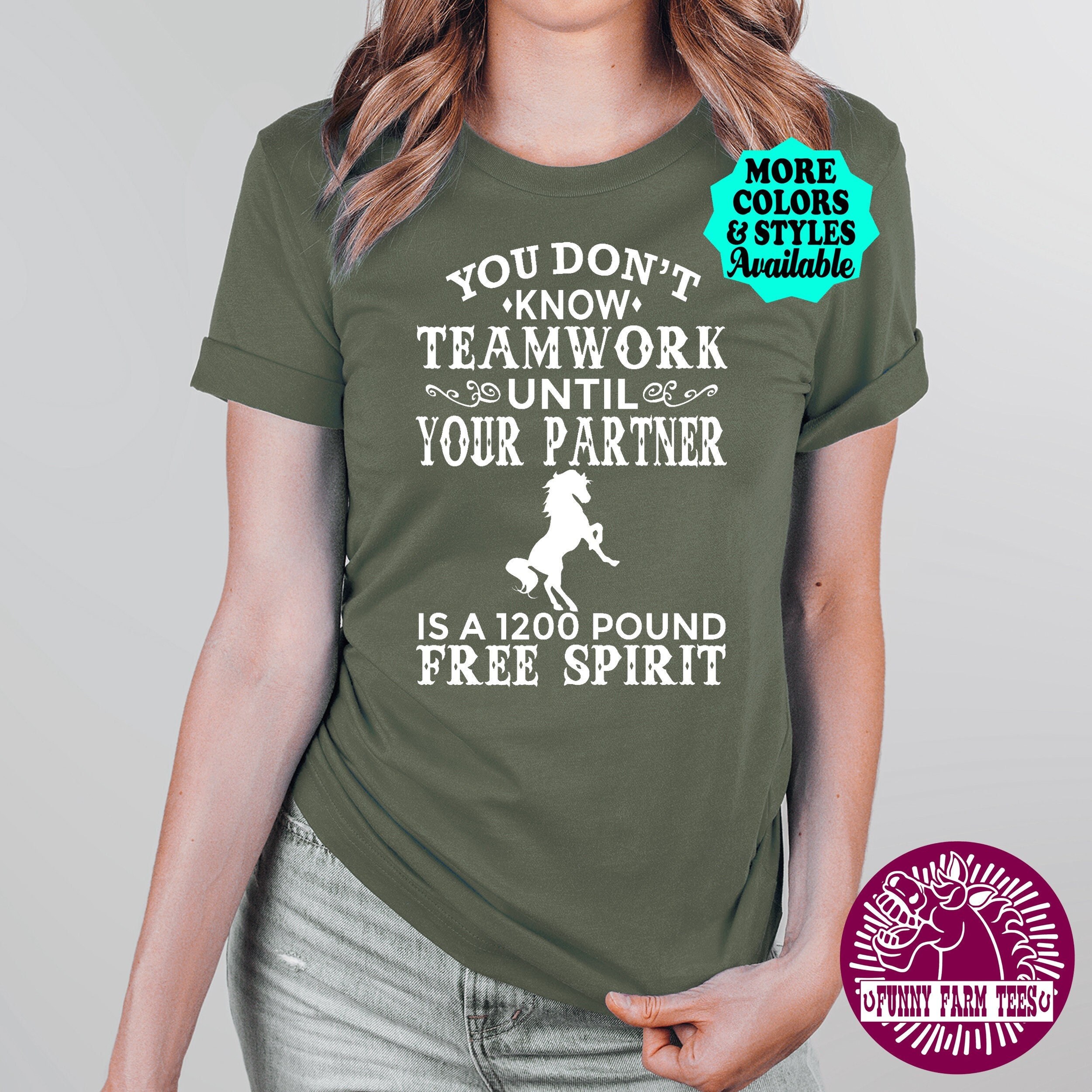 「数量限定 在庫処分セール」 Horse Shirt, a is Partner Your Until Teamwork Know Don't You トップス