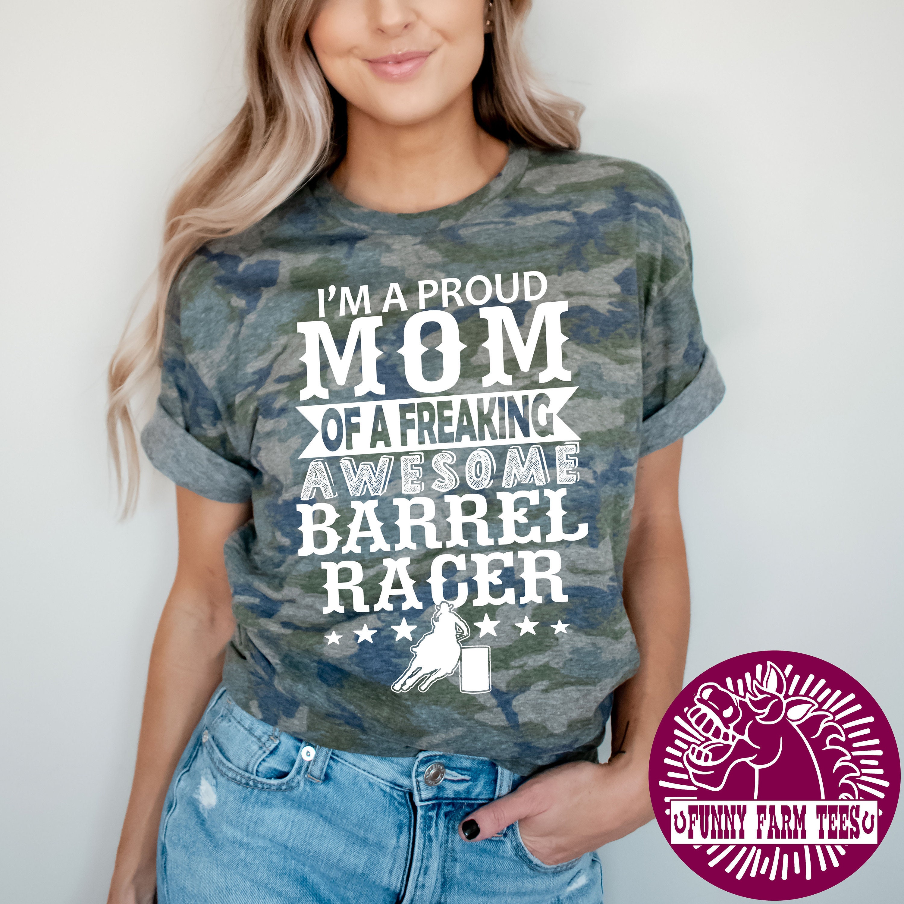 Barrel Racing Shirt Proud Mom of A Freaking Awesome Barrel Etsy