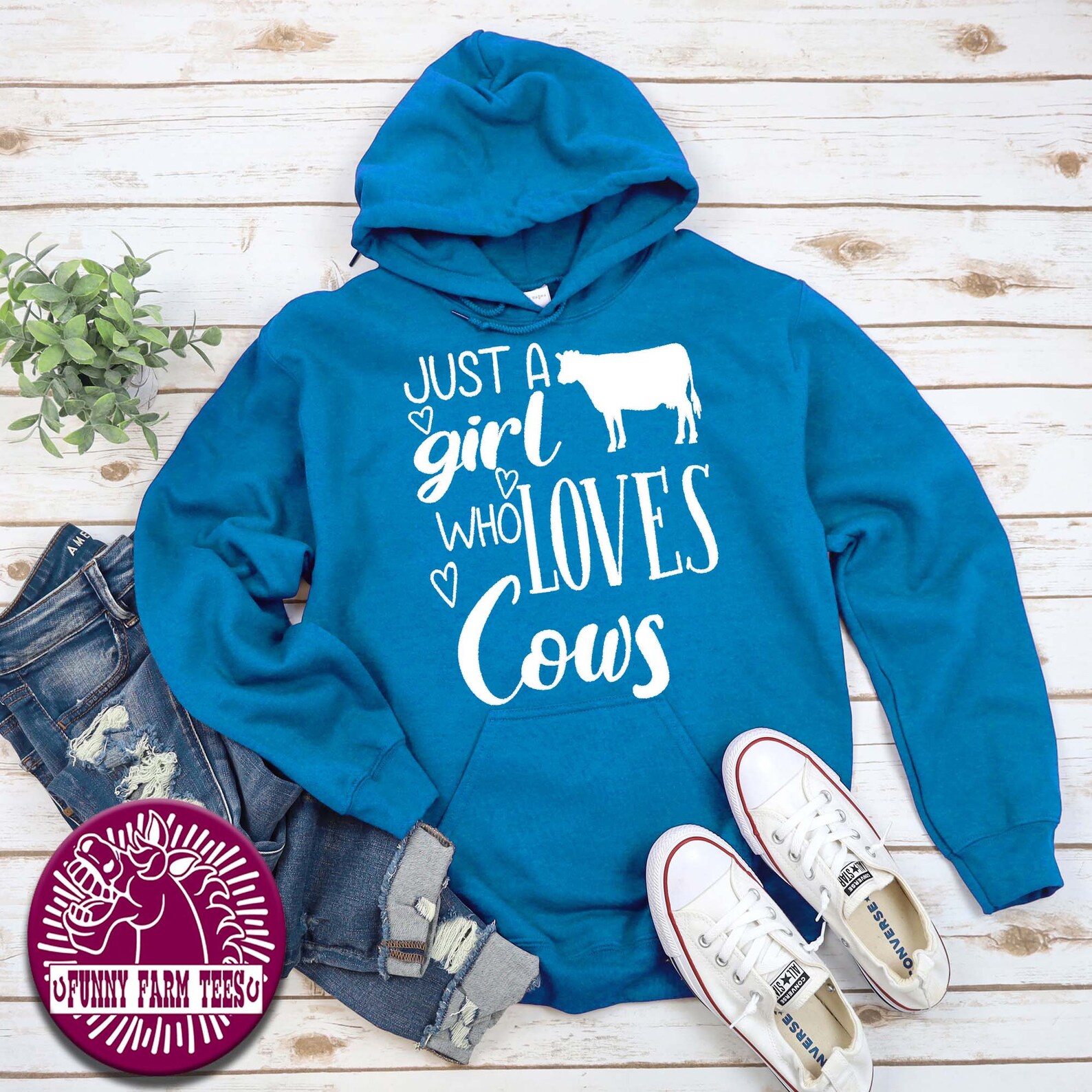 Women's Just A Girl Who Loves Highlands Cows Casual Hoodie