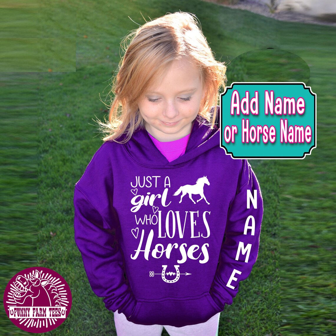 Girl's HORSE Hoodie Just A Girl Who Loves Horses Etsy