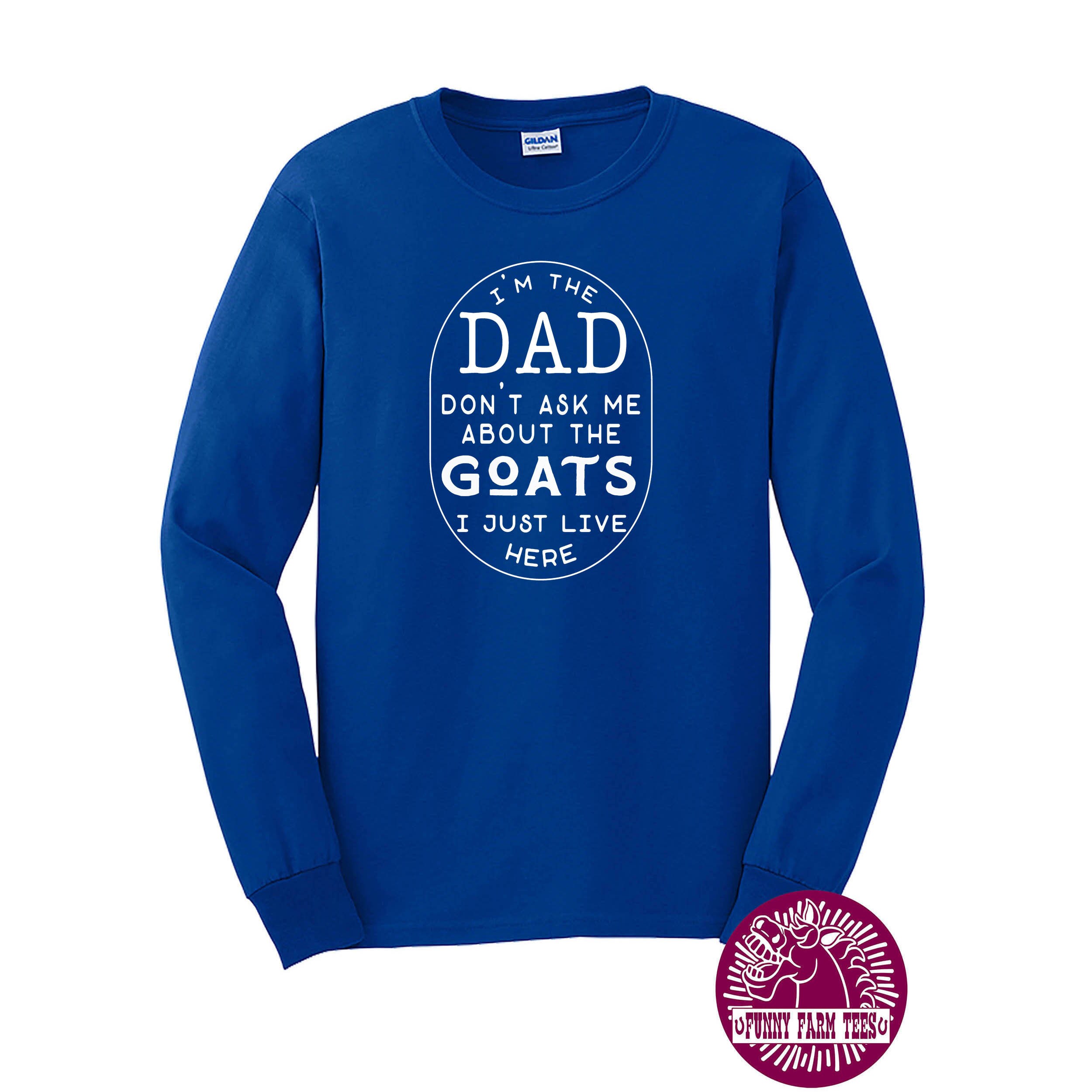 T-shirt Humour 'Goat Dad' - Design Drôle Fermier Et Chèvre - Coupe Classique Coton - Pour Les Amateurs D'animaux, Agriculture - Homme/Femme