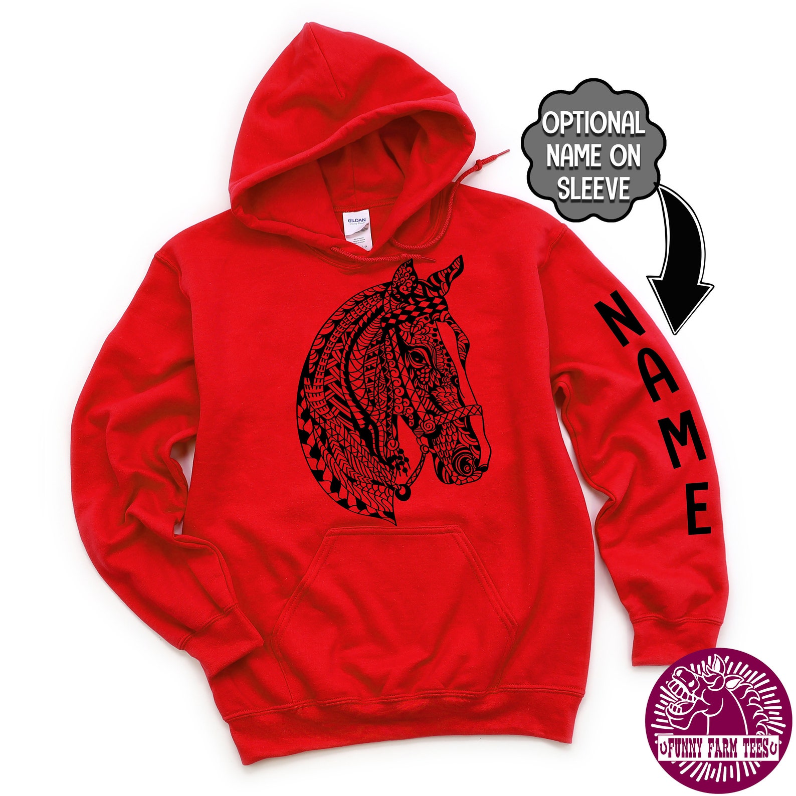 BOHO Horse Hoodie Personalized Horse Hoodie Custom Horse Etsy