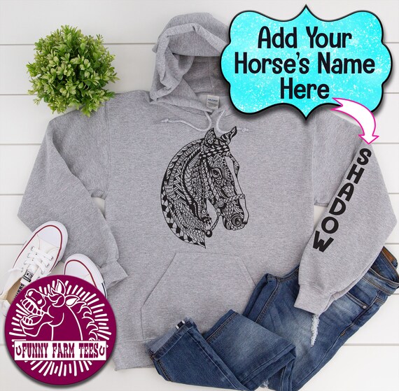 personalized horse hoodies
