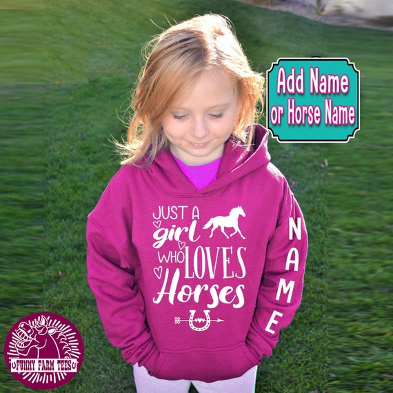 girls horse hoodie