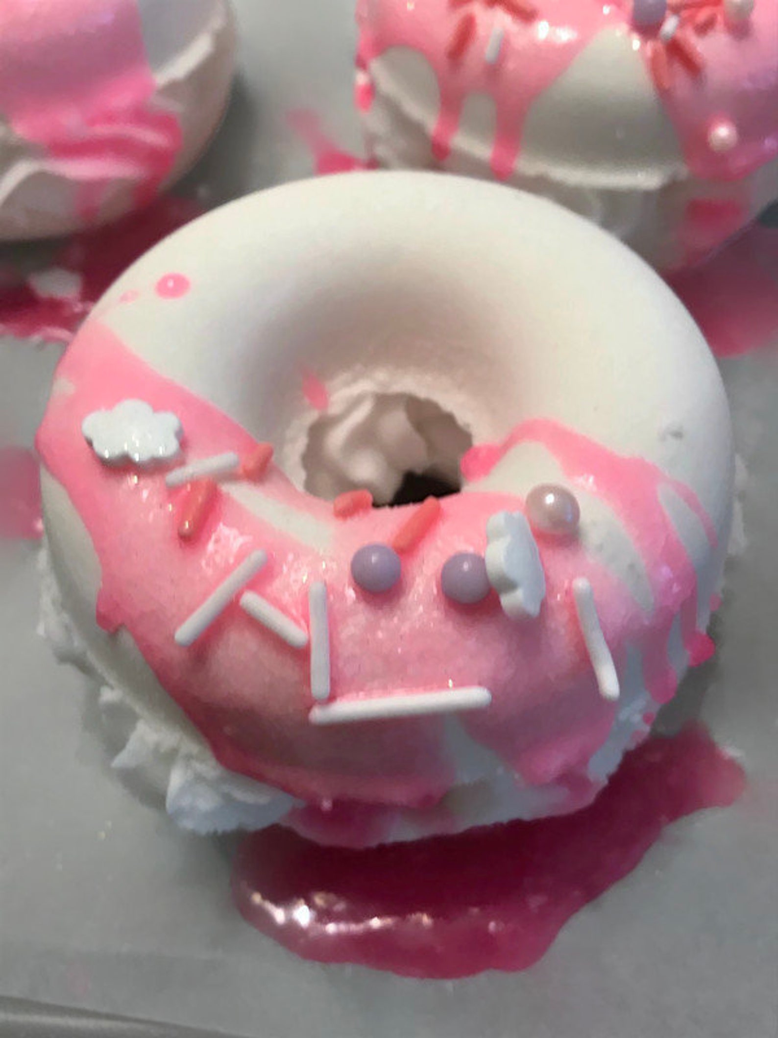 Bubblegum Doughnut Bath Bomb Vegan Natural Bath Fizzy Donut Etsy