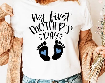 First Mothers Day Shirt, Mother's Day Baby Boy Girl Twins, First Mother's Day Gift