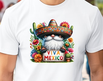 Viva Mexican Gnome Cinco De Mayo Shirt, Mexican Fiesta Shirt Mexican Festival