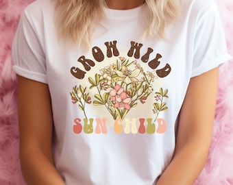 Grow Wild Sun Child, Boho, Celestial, Spiritual, Psychic, Visions, Metaphysic Tee