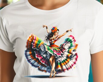 Happy Cinco de Mayo Mexican Ballerina Shirt, Mexican Festival T-Shirt Tee