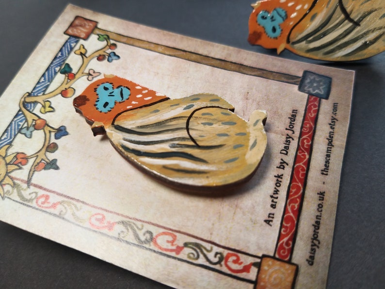 Hand Painted Golden Snub Nosed Monkey Brooch Pin Handmade - Etsy