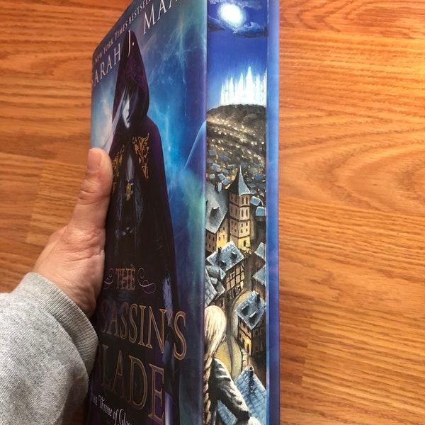 The Assassin’s Blade by Sarah J Maas fore-edge painting. Hand painted on the original Bloomsbury hardcover.