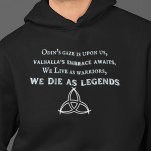 Viking Hoodie, Valknut Sweatshirt, Viking Gifts, Norse Gods, Viking Runes, Viking Symbols, Gift for Viking Lover, Odin Hoodie, Valhalla