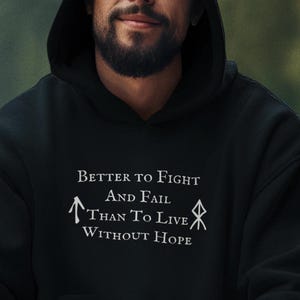 Viking Hoodie, Norse Mythology Fleece Pullover, Freyja and Odin Sweatshirt, Valknut Symbol, Viking Lover Apparel, Famous Quotes Clothing