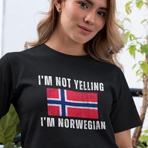 Norwegian Quote, I&#39;m Norwegian Tshirt - Fun Norway Tee, Norwegian American Gift - Unisex Jersey Short Sleeve, Norwegian Heritage, Ancestry -