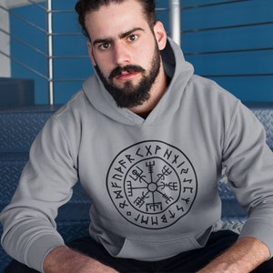 Vegvisir Viking Compass Hoodie, Yggdrasill Pullover, Viking Valhalla Hoodie,  Odin Shirt, Viking Gifts, Asgard Hoodie, Magical Stave