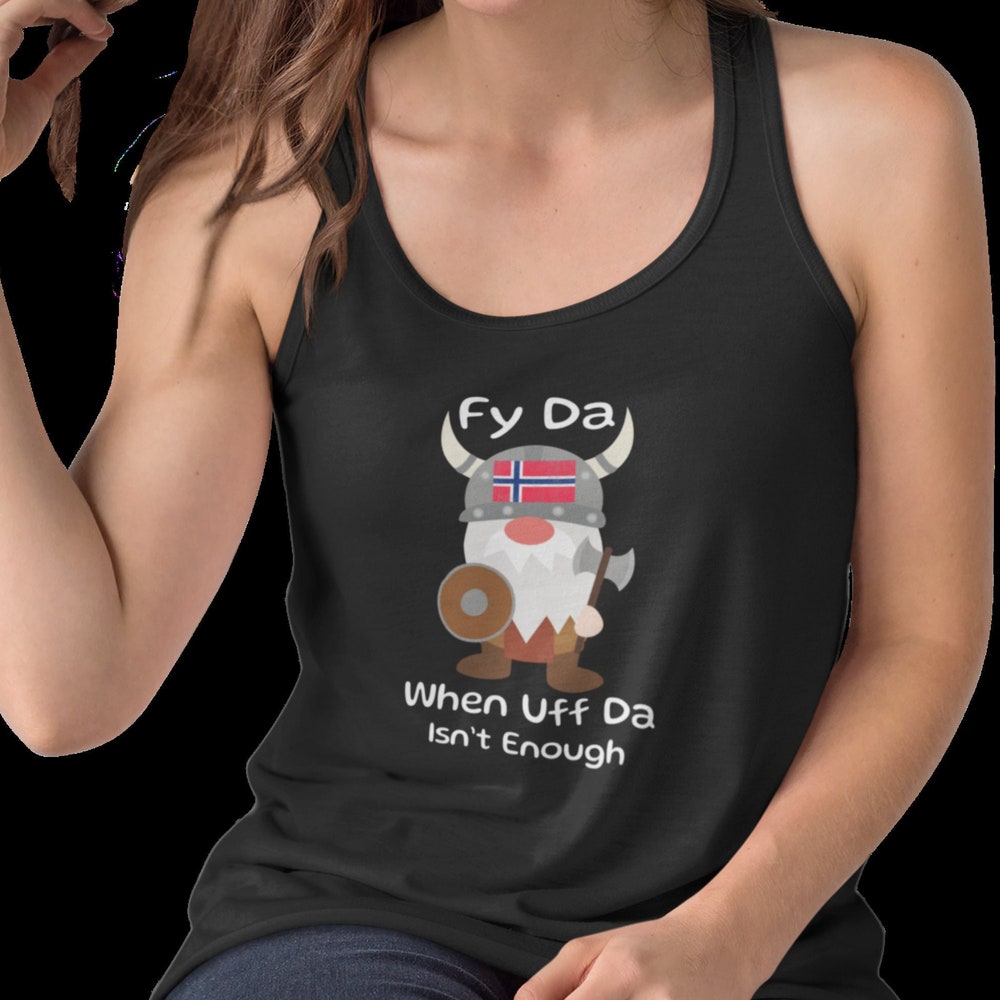 Uff Da Norway Flag Tank Top, Norge Women'S Tank, Fy Da T Shirt, Norwegian American, Norwegian Distressed Flag, Norway Gifts, Unique Gifts
