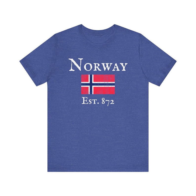 Norway Flag Shirt, Norge Tshirt, Est. 872 T Shirt, Norwegian American ...