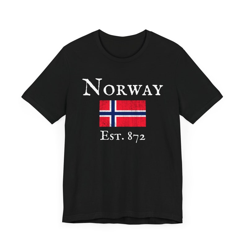 Norway Flag Shirt, Norge Tshirt, Est. 872 T Shirt, Norwegian American ...