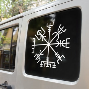 Viking Compass Sticker, Viking Lover Gift, Valhalla , Asgard, Wayfinder Viking Compass, Vegvisir Sticker, Pagan, Aegishjalmur