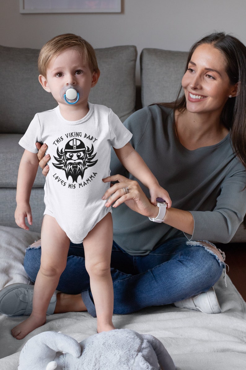 Baby Loves Pappa Baby Viking loves his Mamma Loves Papa and Mama Viking Baby Onesie Viking Gifts Viking Baby gifts,