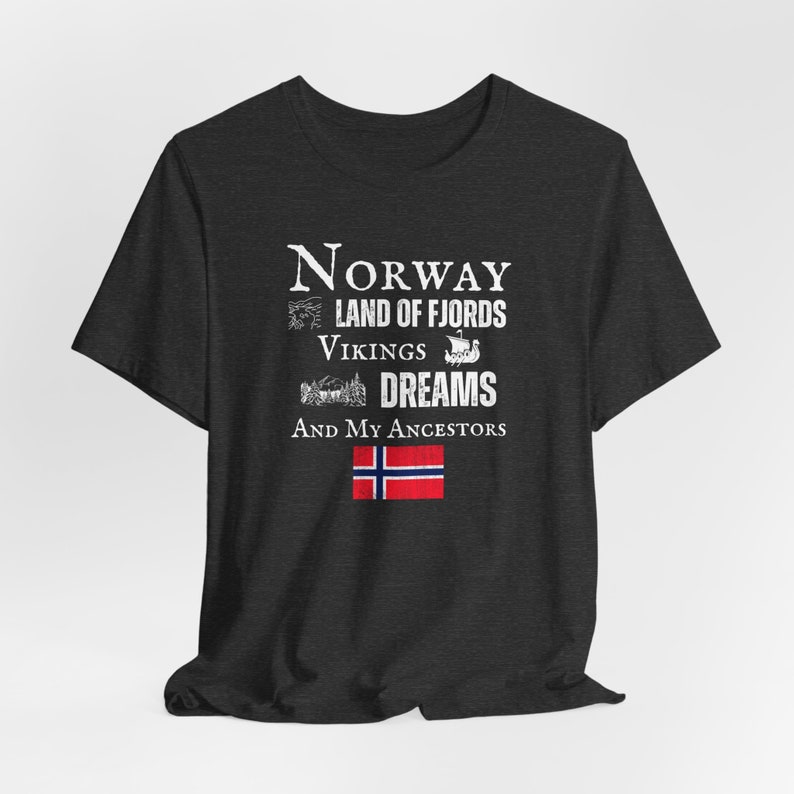 Norway Flag Shirt, Norge Tshirt, Land of Dreams T Shirt, Norwegian ...