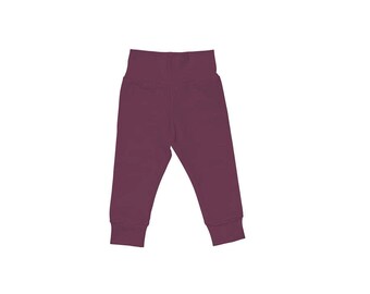 Bamboo leggings - cuff leggings, baby leggings, toddler leggings, kids leggings, navy leggings,black leggings,purple leggings,green leggings