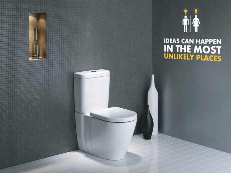 bathroom wall decal ideas can happen in the most unlikely | etsy