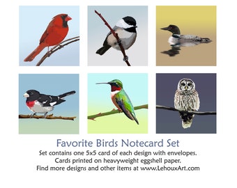 Favorite Birds - Note Card Set