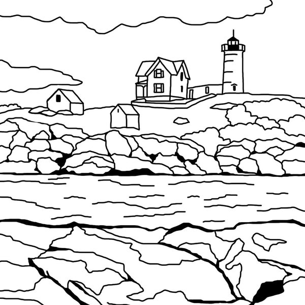 Light Coloring Page - Etsy