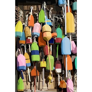 Maine Buoys - Graphic Art Print