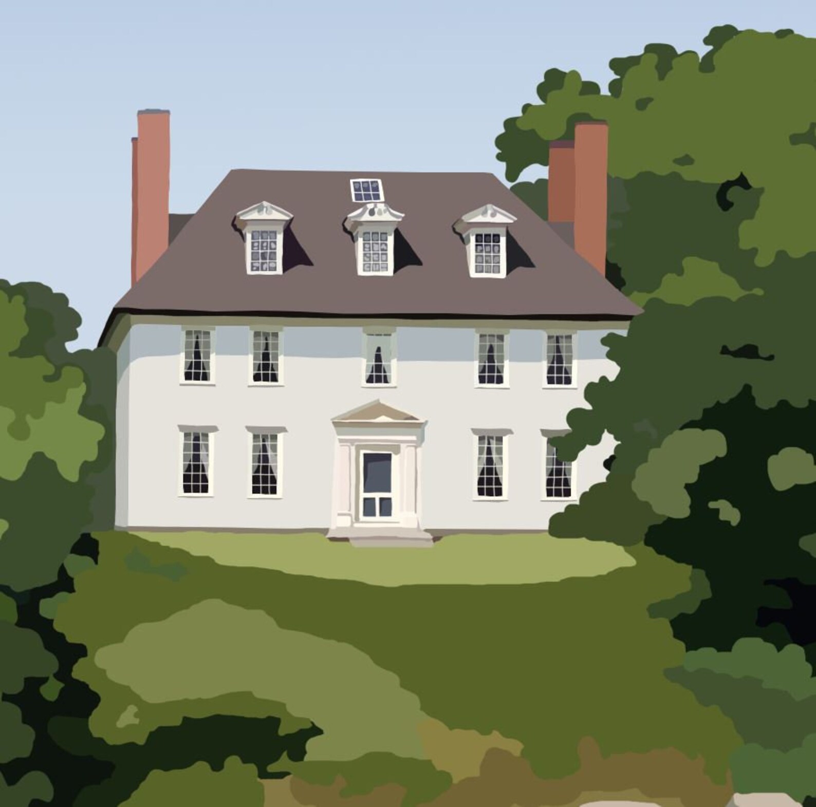 Hamilton House South Berwick Maine Graphic Art Print Etsy
