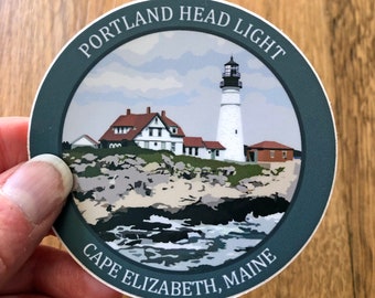 Portland Head Light Vinyl Decal | Maine Lighthouse Sticker | Lighthouse Souvenir