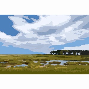 Laird Norton Overlook at Laudholm Farm - Wells, Maine - Graphic Art Print