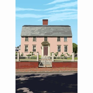 Oracle House - Historic Portsmouth NH -  Graphic Art Print