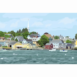 South End - Portsmouth NH -  Graphic Art Print