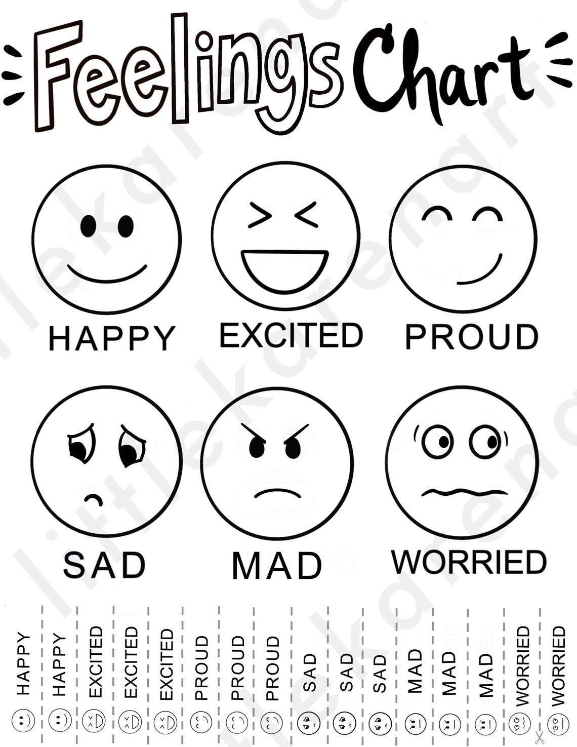 Feelings Chart Pickafeeling Etsy