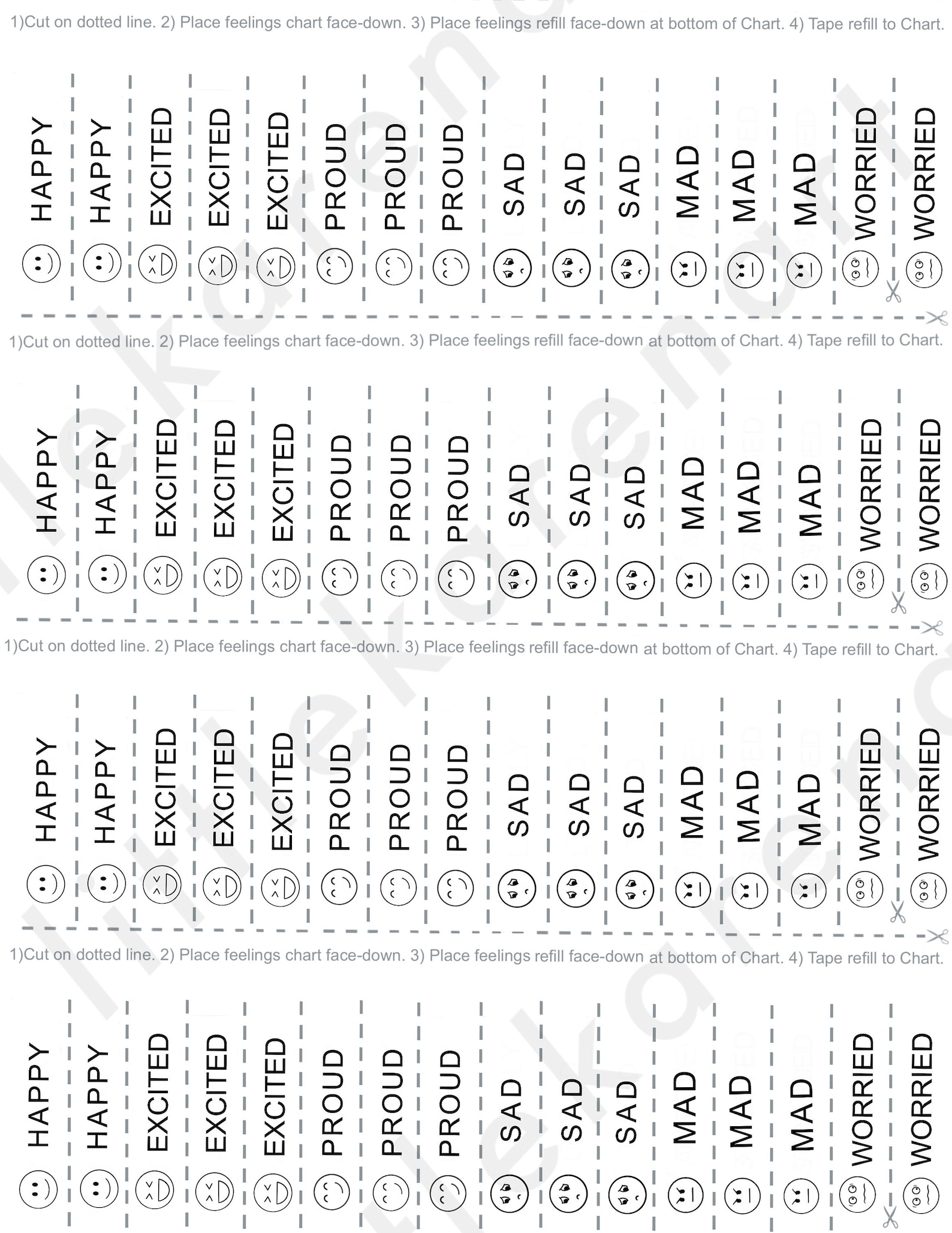 Feelings Chart: Pick-a-feeling! - Etsy